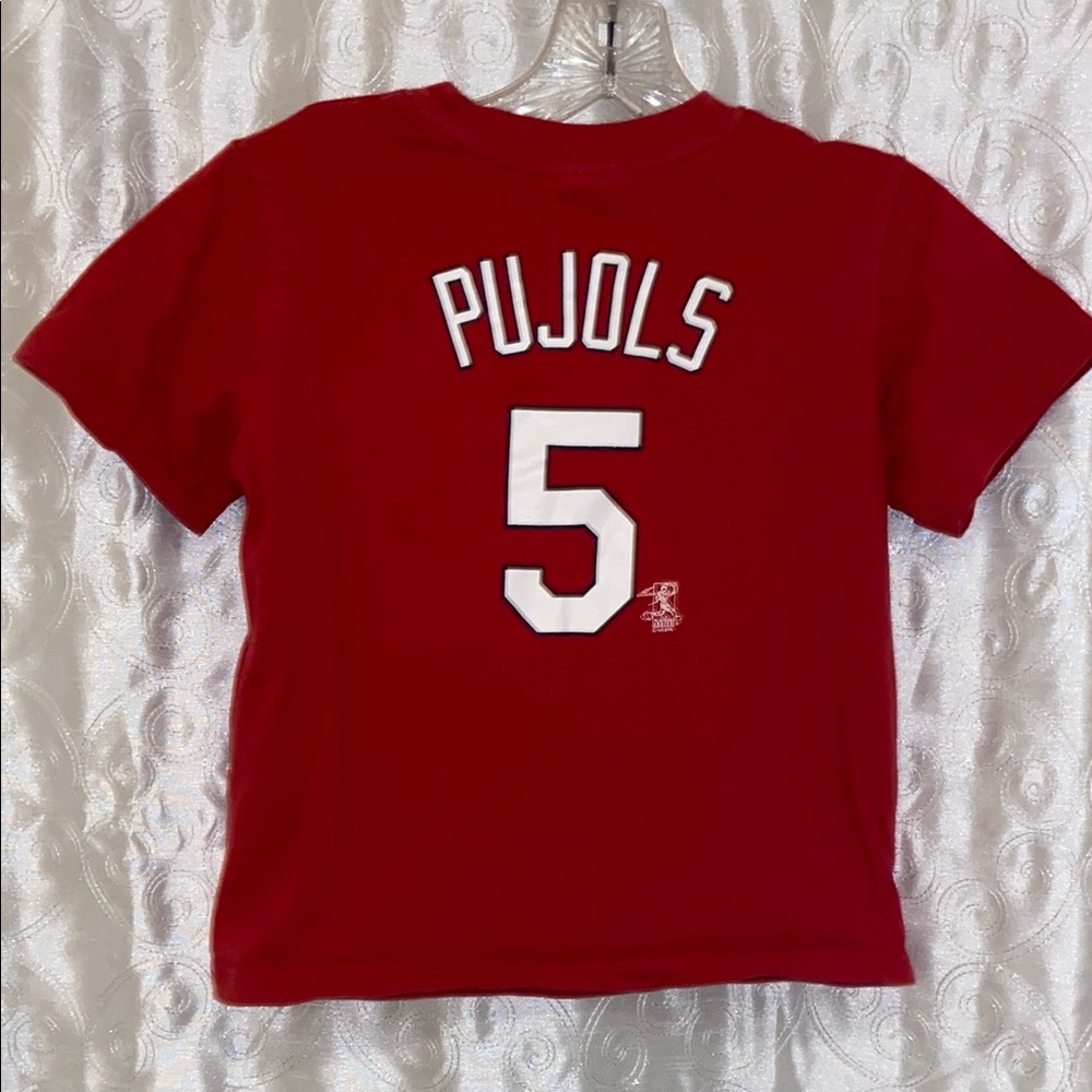 Majestic St. Louis Cardinals Albert Pujols Jerseys Shirt Boys Size 7 🔥 B1